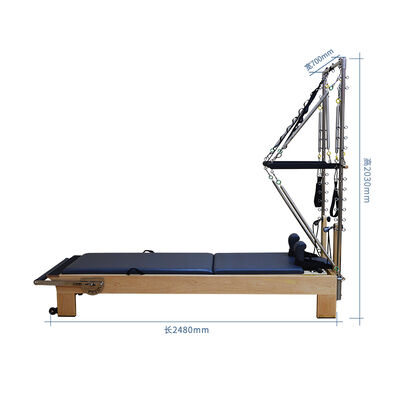Quality Half Height Dual Use Pilates Frame Two In One Fitness Equipment Maple Wood For Gym Use factory