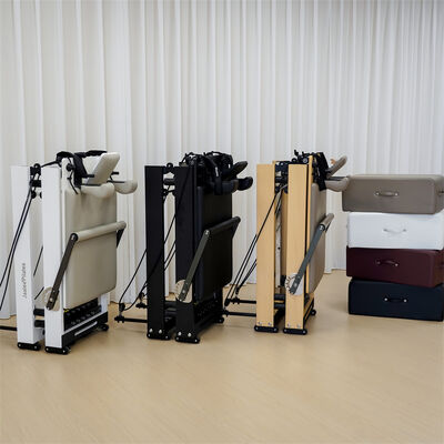 Kwaliteit Opvouwbare Pilates Reformer, verstelbare draagbare lichtgewicht instellingen en aangepast logo Fabriek