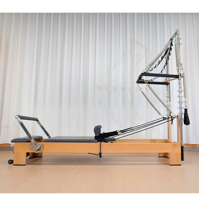 Qualidade Cadillac meia torre destacável madeira de bordo cadeira de pilates casa ginásio reformadores de metal Fábrica