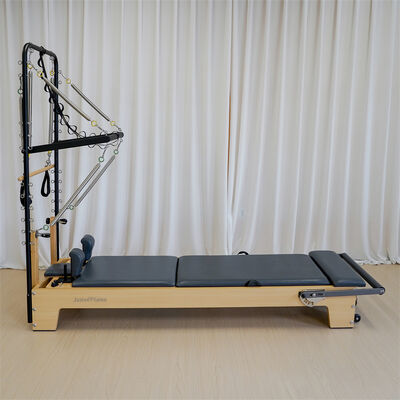 Qualidade Reformador de madeira feito sob encomenda de Pilates com torre para cama de núcleo de estúdio com meio trapézio Fábrica