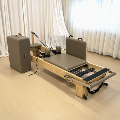 Ποιότητα Φορητό ανθεκτικό Maple Wood Pilates Studio Use Reformer Machine Προσαρμοσμένα αξεσουάρ Εγγύηση 3 ετών για Fitness Yoga Body Shaping Εργοστάσιο