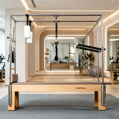 Calidad Logotipo amistoso durable de la aduana del estudio del reformador de Cadillac Pilates de madera de arce de Eco ajustable Fábrica