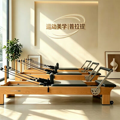 Calidad Venta directa de fábrica de madera de haya pilates reformador cama de núcleo de alta calidad OEM ODM personalizado para gimnasio yoga estudio fitness en casa Fábrica