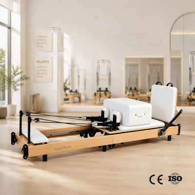 Qualité Reformer Pilates Pliable en Bois d'Érable Portable, Machine de Lit Pilates Écologique, Durable, Équipement de Santé pour Studio de Pilates Usine